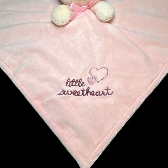 Baby Starters Bear "Little Sweetheart Heart" Lovey Security Blanket Satin Back - Picture 7 of 9